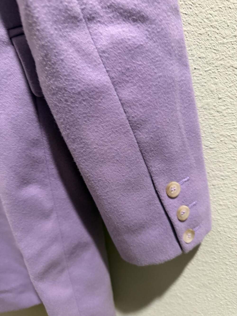 Topshop Double Breasted Faux Fur Collar Coat Lilac US 6 - Picture 6 of 7